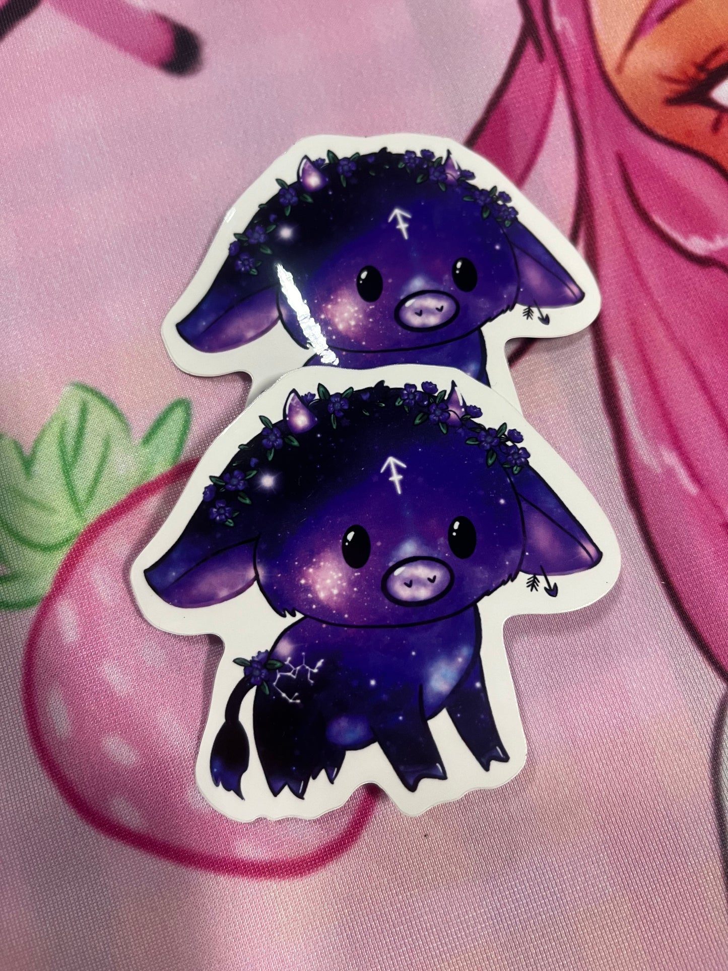 Zodiac cow sticker