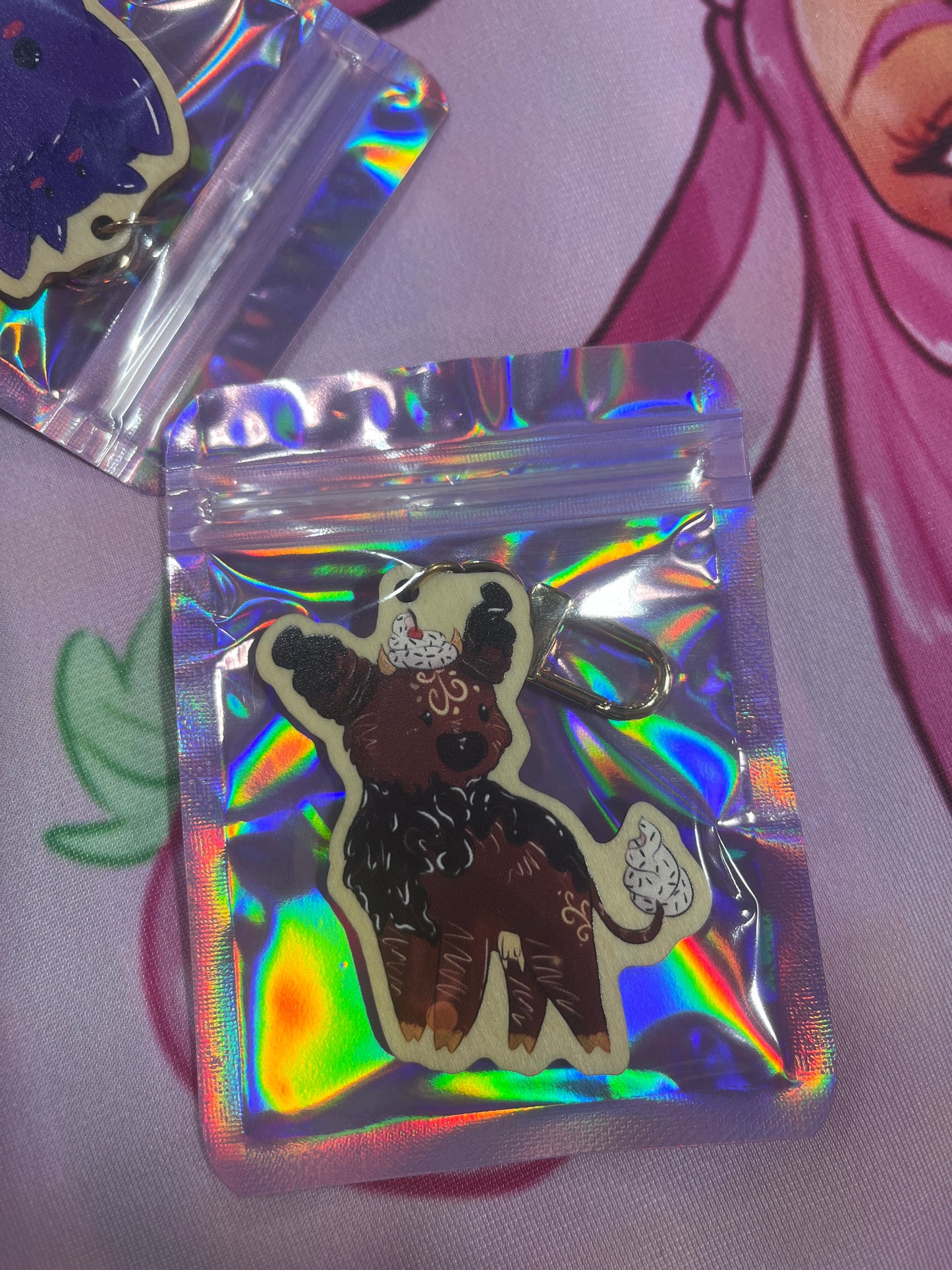 Choco cow keychain