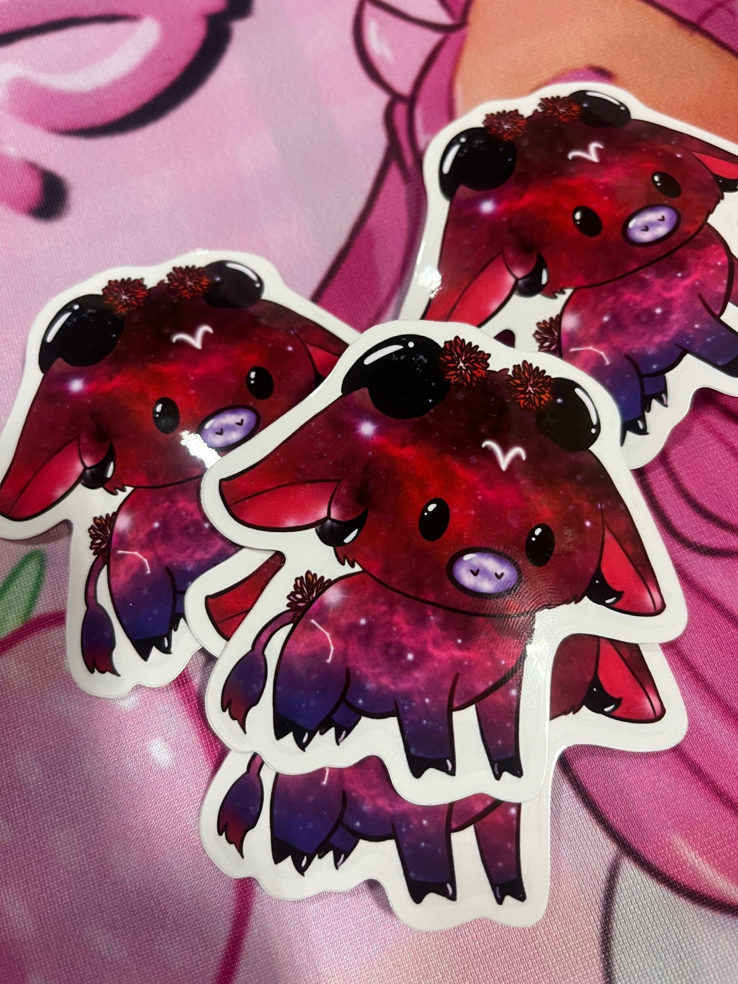 Zodiac cow sticker