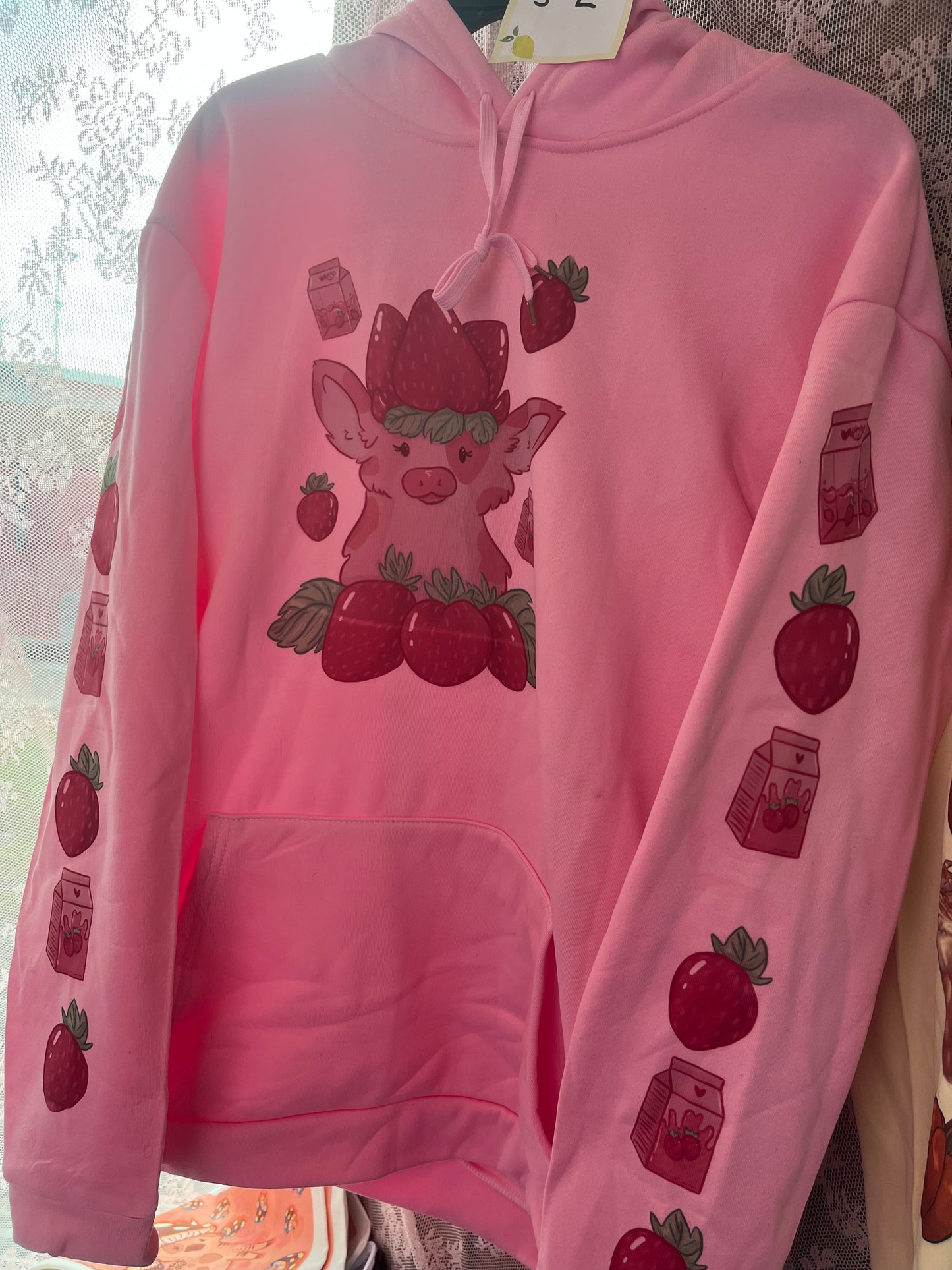 Strawberry cow hoodie