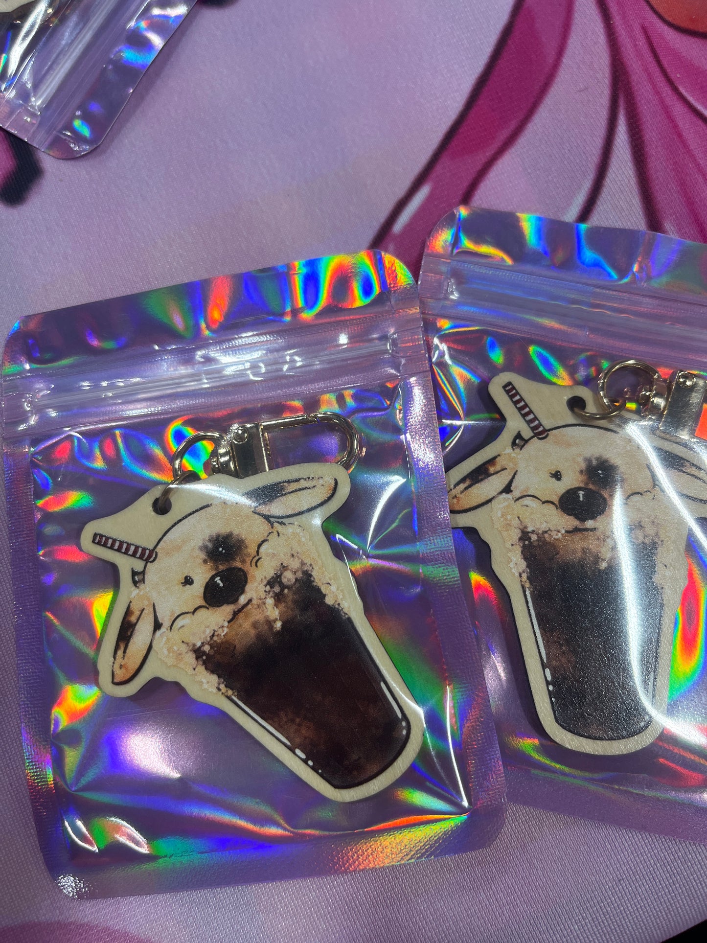 Cow float keychain