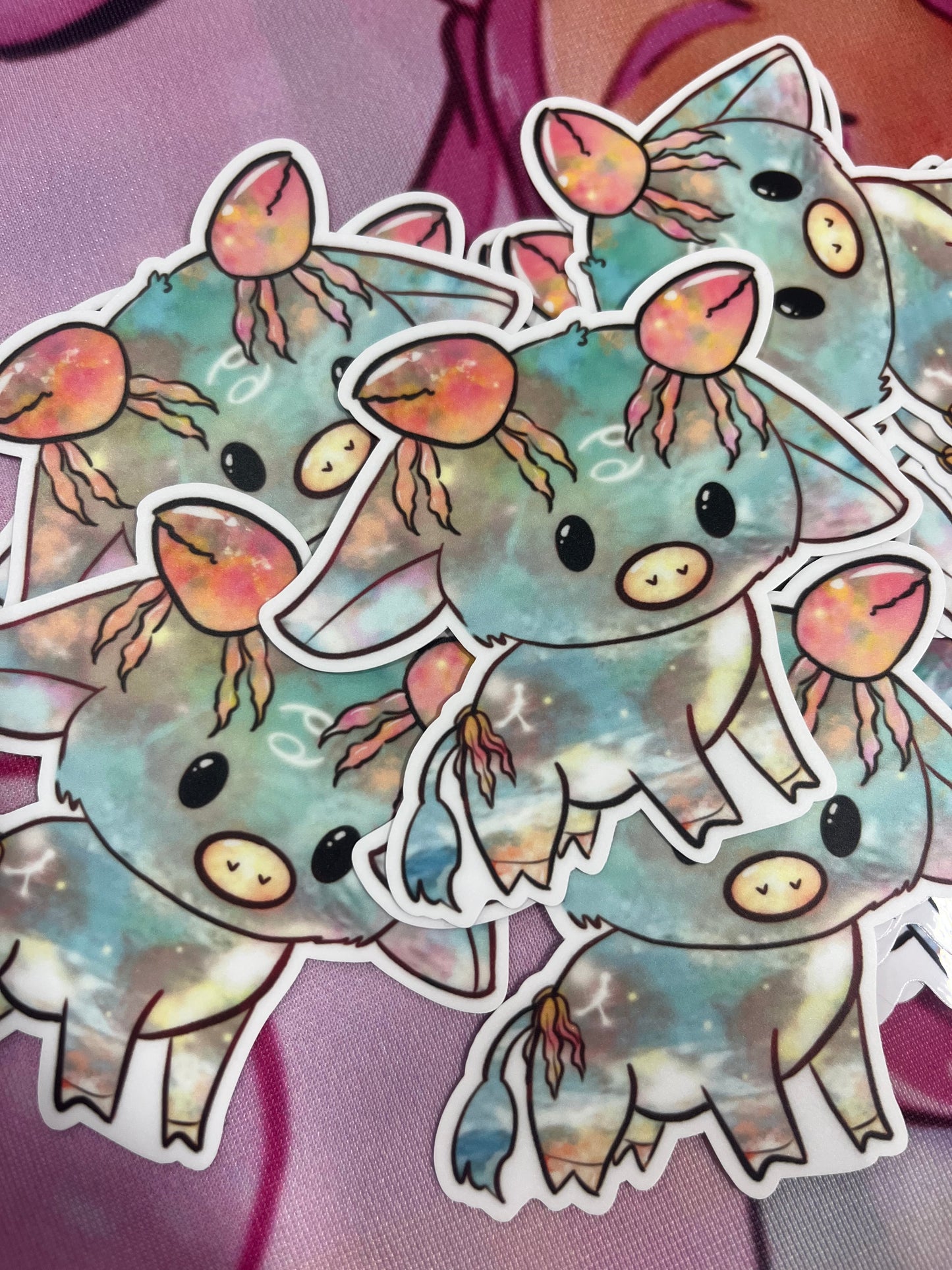 Zodiac cow sticker