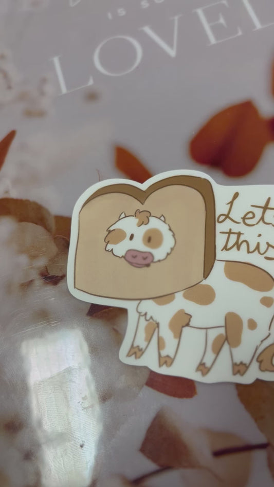 Bread Cow Sticker